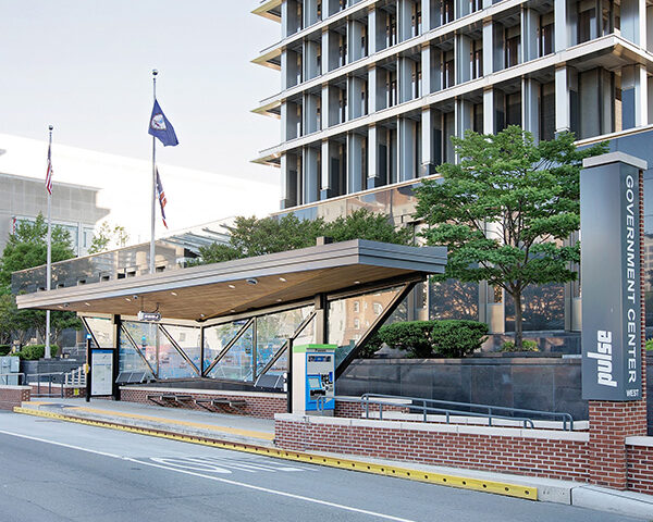 Government Center Station on a nice day