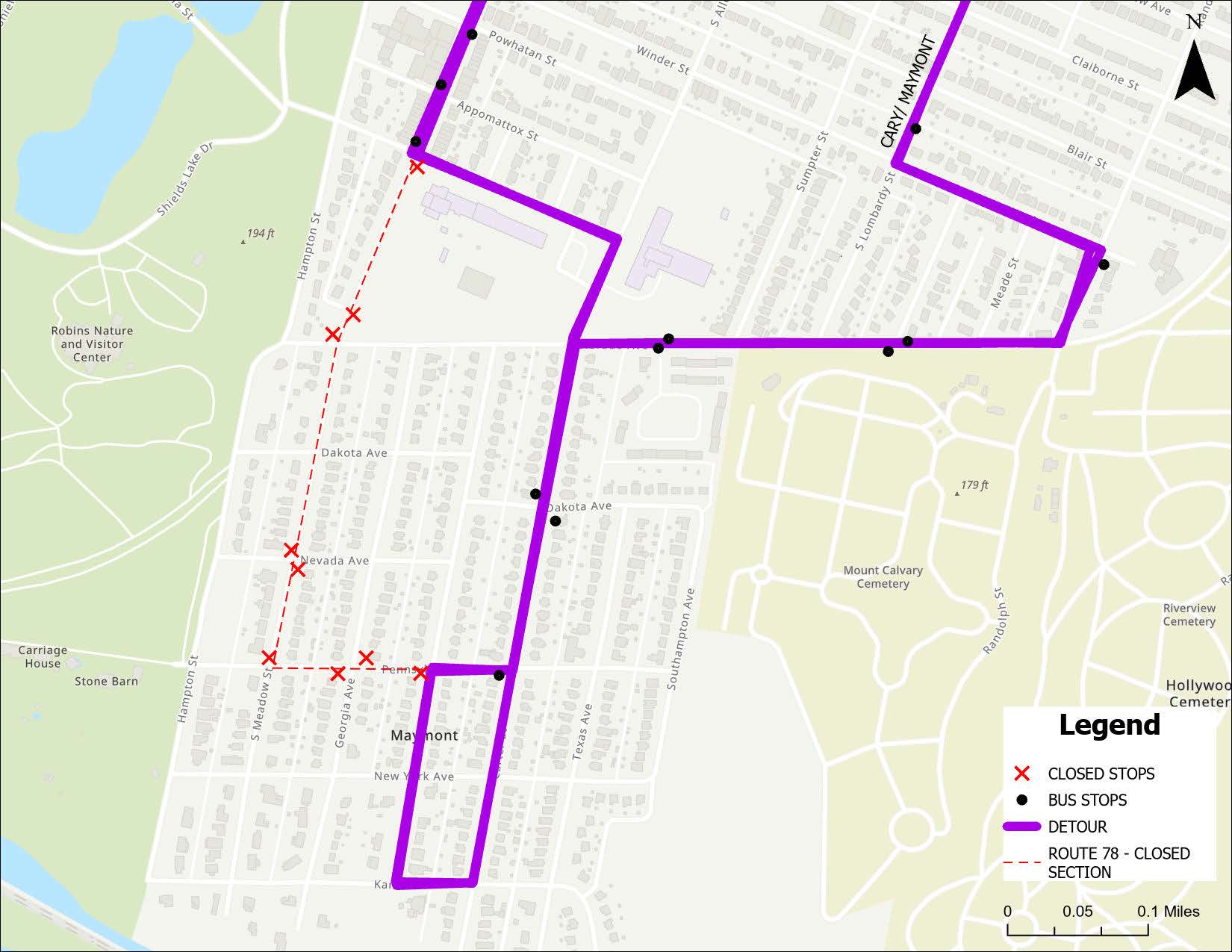 Weekend Detours for August 2024 map Route 78