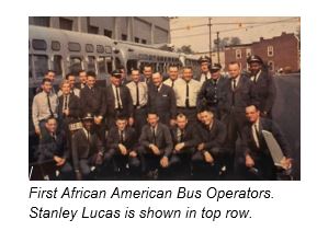 First african american bus operators Stanley Lucas is shown in the top row